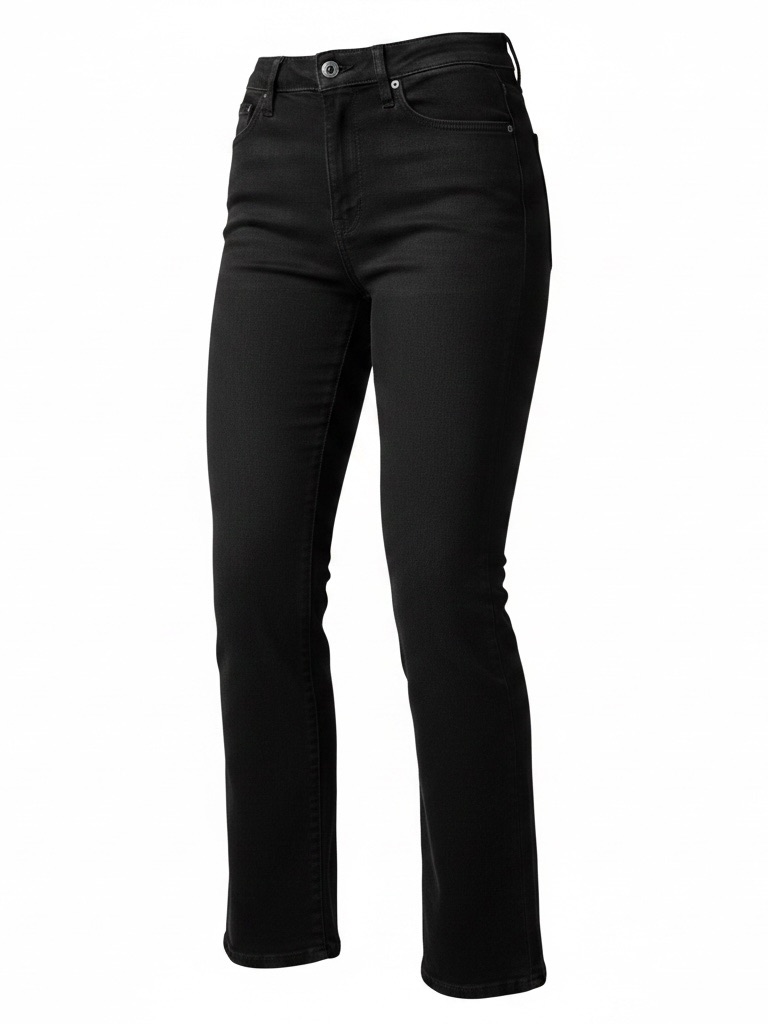 Good American High-Rise Slim Straight Jeans In Black